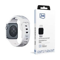 3mk Silicone Watch Strap pro Apple 42/44/45/49 mm White