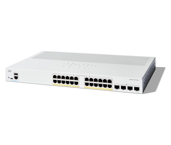 Cisco Catalyst switch C1300-24P-4G (24xGbE,4xSFP,24xPoE+,195W,fanless)