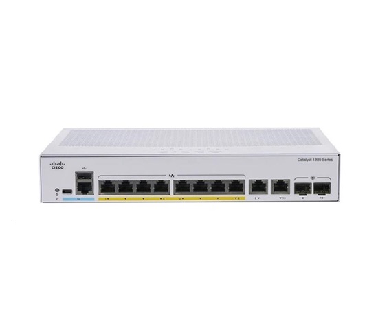 Cisco Catalyst switch C1300-8MGP-2X (4xGbE,4x2,5GbE,2xSFP+,8xPoE+,120W,fanless)