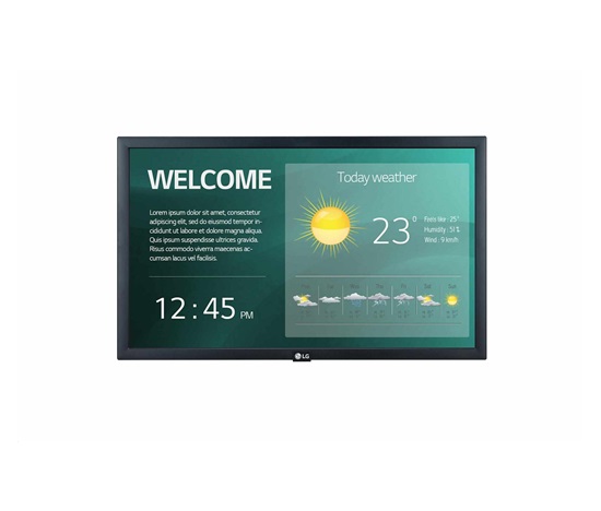 LG 22" signage 22SM3G FHD, 250nit, 16h, WebOS 4.0, rozbalen