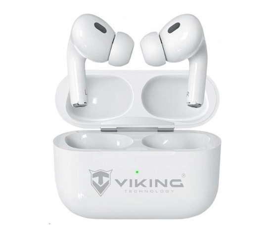 Viking bluetooth sluchátka s mikrofonem VPRORT, bílá