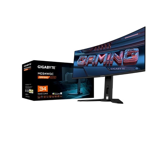 GIGABYTE LCD - 34" Gaming monitor MO34WQC, OLED, 3440 x 1440 WQHD, 175Hz, 1.5M:1, 250cd/m2, 0.03ms, 2xHDMI, 1xDP