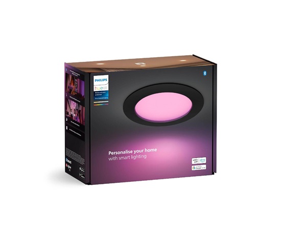 PHILIPS Hue bodové světlo WACA Slim L, 1500lm, 12W, černá