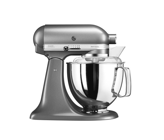 BAZAR - KitchenAid Artisan 5KSM175PSEMS kuchyňský robot, 10 rychlostí, planetární systém, šedá - poškozený obal