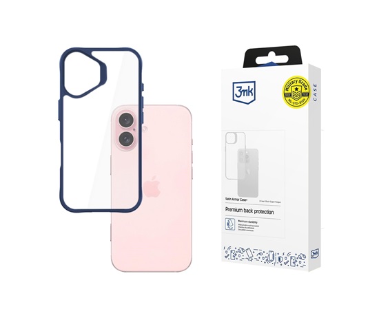 3mk Satin Armor Case+ Blue pro Apple iPhone 16 Pro Max