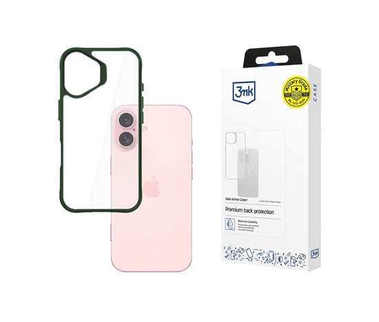 3mk Satin Armor Case+ Green pro Apple iPhone 16 Pro