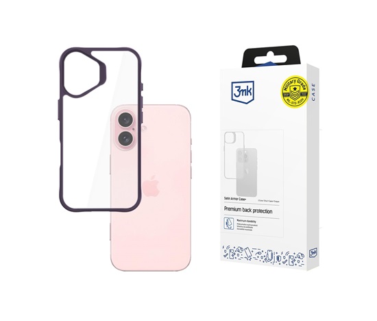 3mk Satin Armor Case+ Purple pro Apple iPhone 16 Pro Max