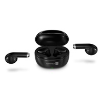 CONNECT IT Sluchátka True Wireless SonicBass, špunty do uší s mikrofonem, Bluetooth, černá