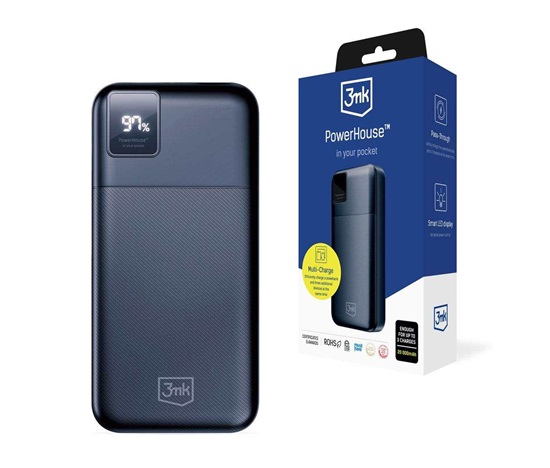 BAZAR - 3mk powerbanka - PowerHouse 20000 mAh, USB-C + USB-A, rozbaleno, 100% stav