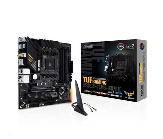 ASUS MB Sc AM4 TUF GAMING B550M-PLUS WIFI II, AMD B550, 4xDDR4, 1xDP, 1xHDMI, WI-FI, mATX (5 LET ZÁRUKA)