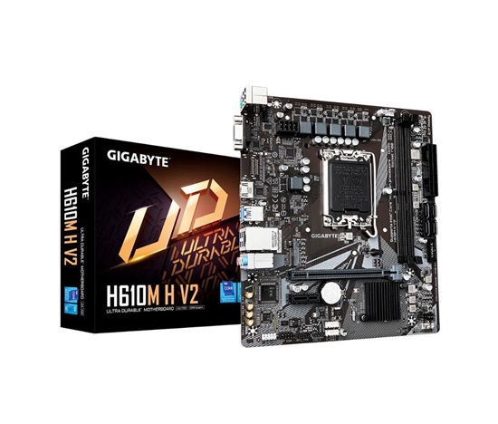 GIGABYTE MB Sc LGA1700 H610M H V2, Intel H610, 2xDDR5, 1xHDMI, 1xVGA, mATX