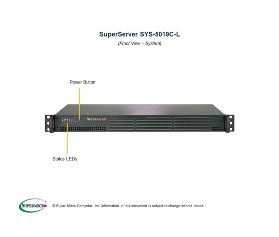 BUNDLE SUPERMICRO SuperServer 5019C-L