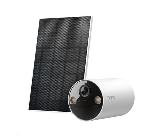 TP-Link Tapo C410 KIT venkovní kamera, solární panel (3MP, 2K QHD, 1296p, IR 9m, WiFi, micro SD card, IP65)