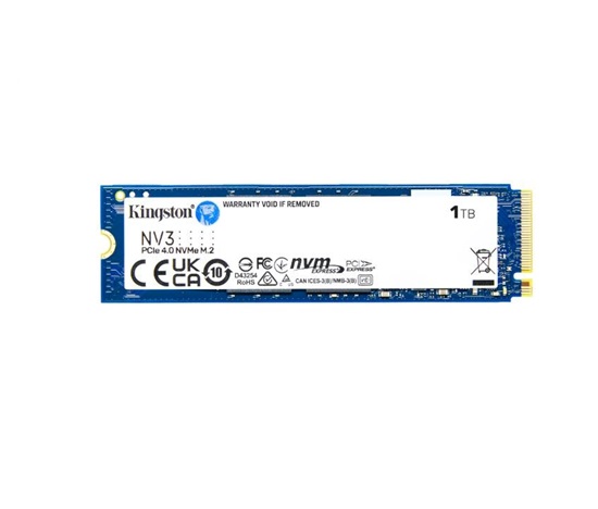 Kingston SSD 1TB NV3, M.2 2280, NVMe PCIe Gen4x4, (R: 6000MB/s; W: 4000MB/s)