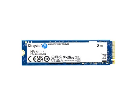 Kingston SSD 2TB NV3, M.2 2280, NVMe PCIe Gen4x4, (R: 6000MB/s; W: 5000MB/s)