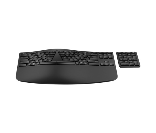 HP 960 Black Ergonomic Wireless Keyboard - bezdrátová ergonomická klávesnice CZ/SK