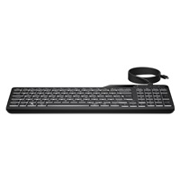 HP 400 Backlit Wired Keyboard - drátová podsvícená klávesnice CZ/SK