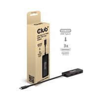 Club3D hub MST USB-C na 3xHDMI, Single: 8K30Hz, Triple: 4K60Hz