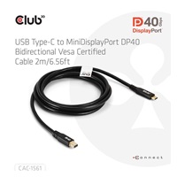 Club3D Kabel USB-C na MiniDisplayPort 2.1, 8K30Hz, DSC1.2, UHBR10, 2m