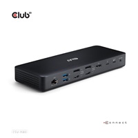 Club3D Dokovací stanice USB-C 16v1, 3xDP, 2xHDMI, 1xUSB-C, 3xUSB, 1xRJ45, 1x3.5mm, černá