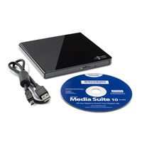 BAZAR - HITACHI LG - externí mechanika DVD-W/CD-RW/DVD±R/±RW/RAM GP57EB40, Slim, Black, box+SW - Poškozený obal (Komplet