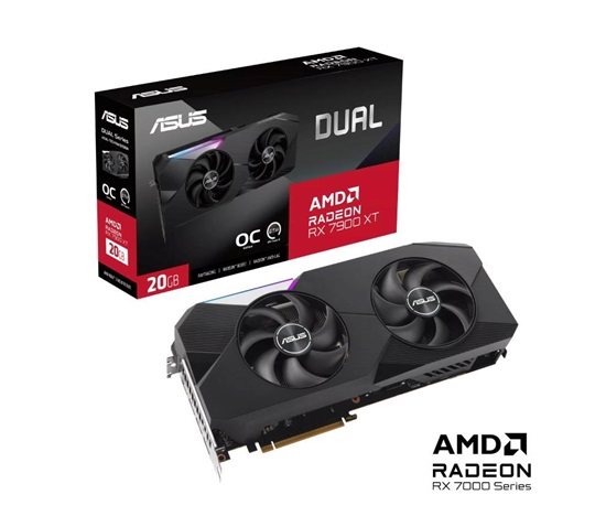 ASUS VGA AMD Radeon RX 7900 XT DUAL, 20GB GDDR6, 3xDP, 1xHDMI