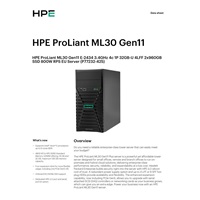 HPE PL ML30g11 E-2434 (3.4G/4C8T) 1x32G 2x960G SSD SATA 4LFF-HP VROC 800W 4x1G NBD311 Smart Choice
