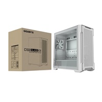 GIGABYTE case GB-C102GI, Mid Tower, 2x USB3.0, Průhledná bočnice, 2x 120mm Fan, bílá