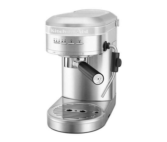 KitchenAid Artisan 5KES6503ESX kávovar pákové espresso, 1470 W, 15 bar, parní tryska, doubleshot, stříbrná