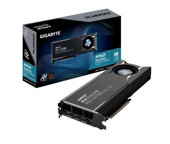 GIGABYTE VGA Radeon PRO W7900 Dual Slot AI TOP 48G, 48G GDDR6, 3xDP, 1xMiniDP