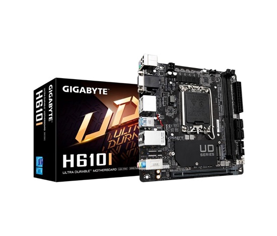 GIGABYTE MB Sc LGA1700 H610I, Intel H610, 2xDDR5, 2xDP, 1xHDMI, 1xVGA, Mini-ITX