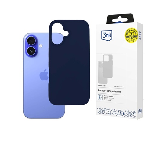 3mk Silicone Case Dark Navy pro Apple iPhone 16 Plus