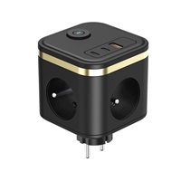 Viking síťový adaptér Y33, 3x 230 V, 1x USB-A, 2x USB-C, tlačítko ON/OFF, černá