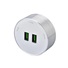 Viking zásuvkový modul A50, 2x USB-A, stříbrná