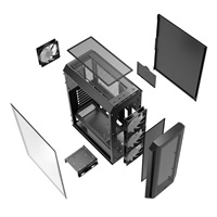 ADATA XPG case VALOR AIR PLUS Mid-Tower, bez zdroje, 4x 120mm Fan, Černá