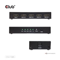 Club3D Video rozbočovač 1:4 HDMI 2.0 4K120Hz, 4 porty, černá