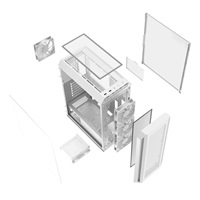 ADATA XPG case VALOR AIR PLUS Mid-Tower, bez zdroje, 4x 120mm Fan, Bílá