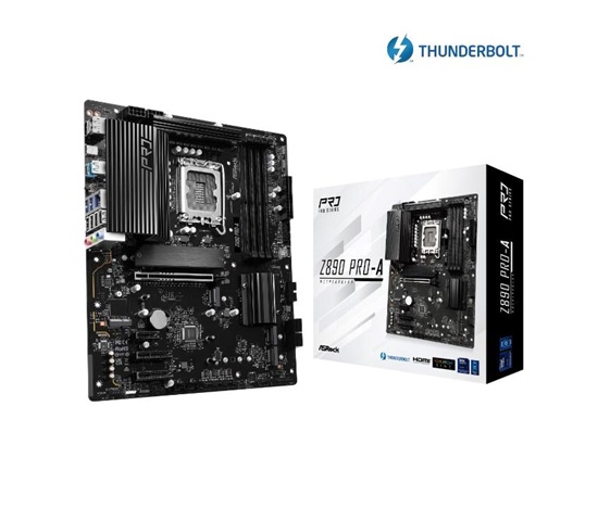 ASRock MB Sc LGA1851 Z890 PRO-A, Intel Z890, 4xDDR5, 1xDP, 1xHDMI, 1xThunderbolt, WI-FI