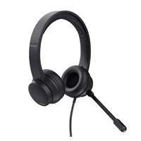 TRUST Sluchátka s mikrofonem HS-201, USB, černá