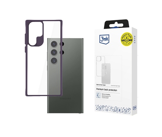 3mk Satin Armor Case+ Purple pro Samsung Galaxy S24 Ultra