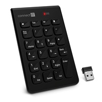 CONNECT IT NumCalc bezdrátová numerická klávesnice,  1x AAA baterie, černá