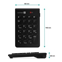 CONNECT IT NumCalc bezdrátová numerická klávesnice,  1x AAA baterie, černá