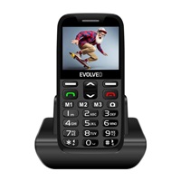 EVOLVEO EasyPhone XR, mobilní telefon pro seniory s nabíjecím stojánkem, černá