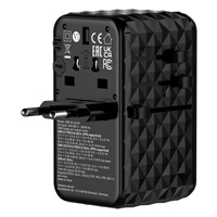 VERBATIM GaN Nabíječka do sítě s vestavěným USB-C kabelem Charge ‘n‘ Travel, 85W, 4xUSB-C, 1xUSB