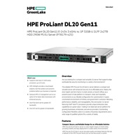 HPE PL DL20g11 E-2434 (3.4G/4C) 1x32G 2x2TB/7.2k SATA VROC 2LFF-HP 4x1Gb 290W Smart Choice