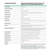 HPE PL DL20g11 E-2434 (3.4G/4C) 1x32G 2x2TB/7.2k SATA VROC 2LFF-HP 4x1Gb 290W Smart Choice