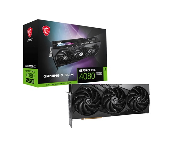BAZAR - MSI VGA NVIDIA GeForce RTX 4080 SUPER 16G GAMING X SLIM, 16G GDDR6X, 2xDP, 2xHDMI - Po opravě (Bez příšlušenství
