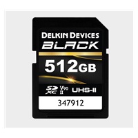 Delkin SDXC BLACK Rugged UHS-II R300/W250 (V90) 512GB (new)