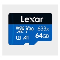 Lexar microSDXC 633x UHS-I/A1/U3/10 R95/no adap (V30) 64GB