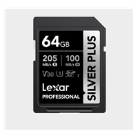 Lexar SDXC Professional SILVER Plus 1066x UHS-I/U3/A2/4K R205/W100 (V30) 64GB
